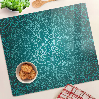 Glass kitchen board Paisley pattern