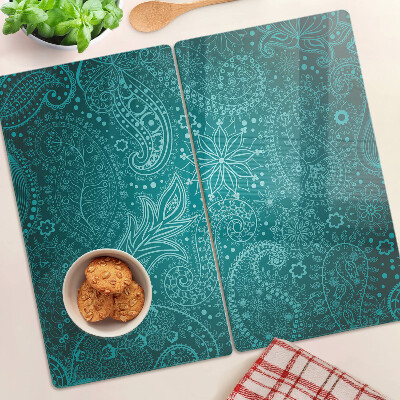 Glass kitchen board Paisley pattern