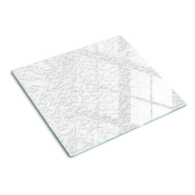 Glass chopping board Floral pattern with waves