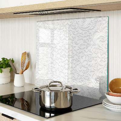 Glass chopping board Floral pattern with waves