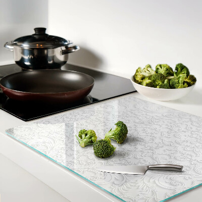 Glass chopping board Floral pattern with waves