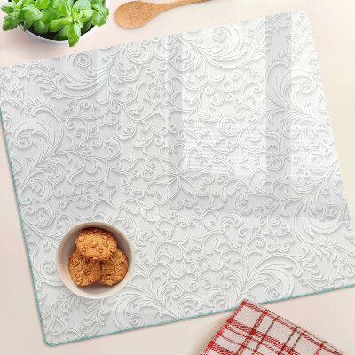 Glass chopping board Floral pattern with waves