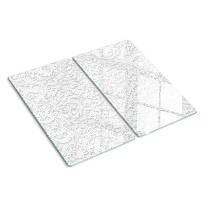 Glass chopping board Floral pattern with waves