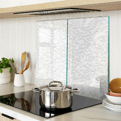 Glass chopping board Floral pattern with waves