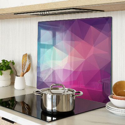 Glass chopping board Geometry in shades of pink and blue