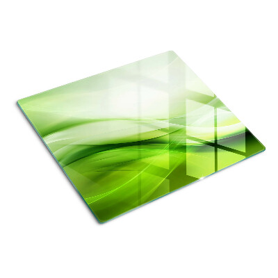 Glass kitchen board Green waves and gradients