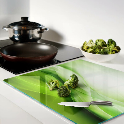 Glass kitchen board Green waves and gradients