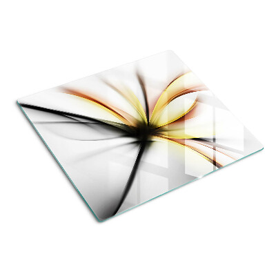 Glass kitchen board Floral abstract with dynamic lines