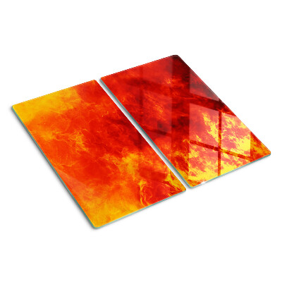 Glass chopping board Fire and flames