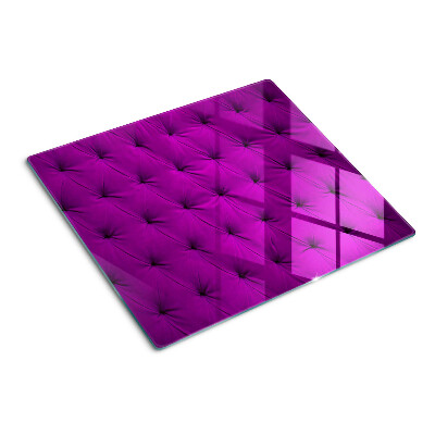 Glass chopping board Purple Quilting