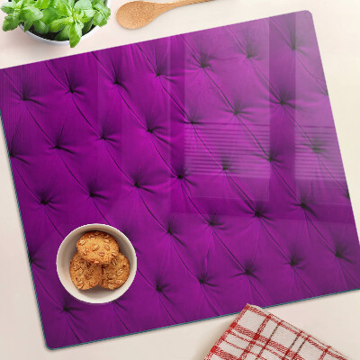 Glass chopping board Purple Quilting