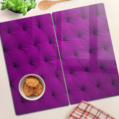 Glass chopping board Purple Quilting