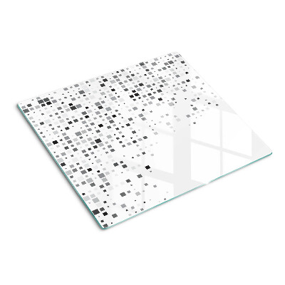 Glass kitchen board Geometric patterns in shades of gray