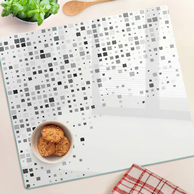 Glass kitchen board Geometric patterns in shades of gray