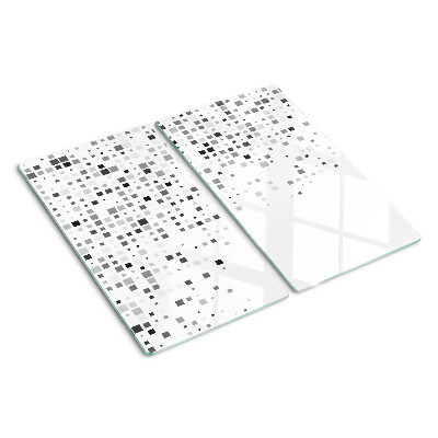 Glass kitchen board Geometric patterns in shades of gray
