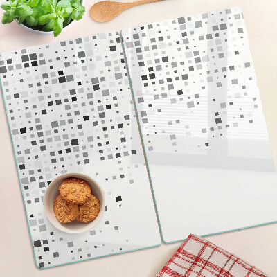 Glass kitchen board Geometric patterns in shades of gray