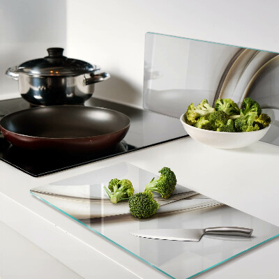 Glass kitchen board Waves in shades of beige
