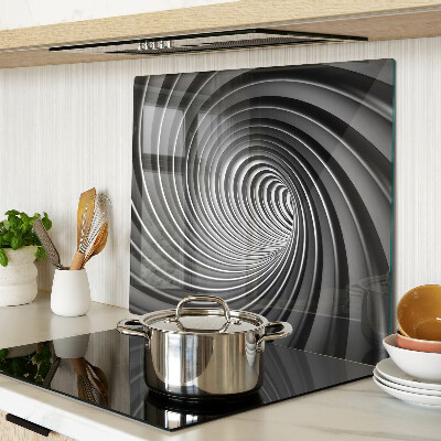 Glass chopping board Swirling spiral pattern