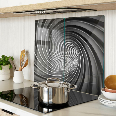 Glass chopping board Swirling spiral pattern