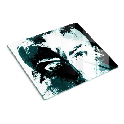 Glass kitchen board Abstract style portrait