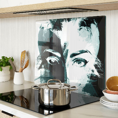 Glass kitchen board Abstract style portrait