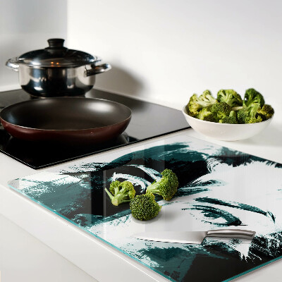 Glass kitchen board Abstract style portrait