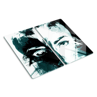 Glass kitchen board Abstract style portrait