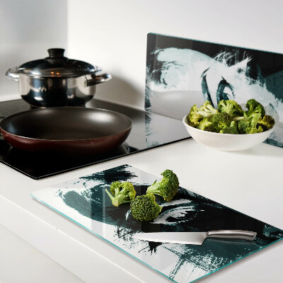 Glass kitchen board Abstract style portrait