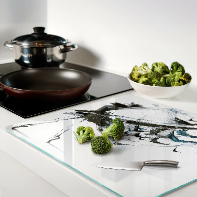 Glass chopping board Winged Dance