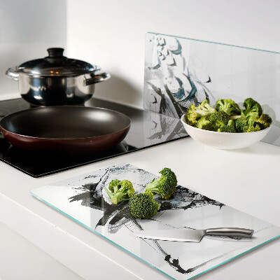 Glass chopping board Winged Dance
