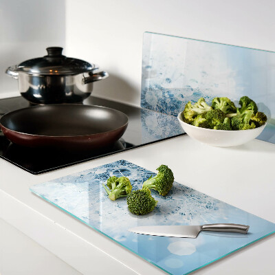 Glass kitchen board Dandelion flower with water drops