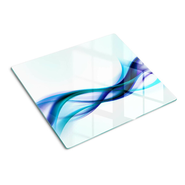 Glass chopping board Waves in shades of blue and turquoise