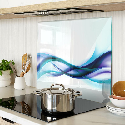 Glass chopping board Waves in shades of blue and turquoise