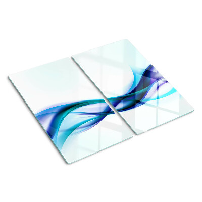 Glass chopping board Waves in shades of blue and turquoise