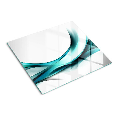 Glass chopping board Waves in shades of blue
