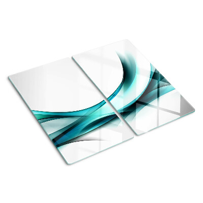 Glass chopping board Waves in shades of blue
