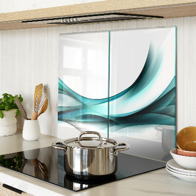 Glass chopping board Waves in shades of blue