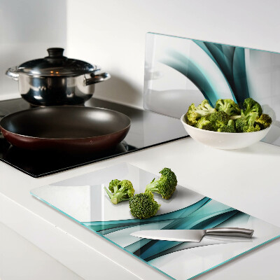 Glass chopping board Waves in shades of blue