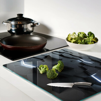Glass kitchen board Hexagonal pattern with 3D effect