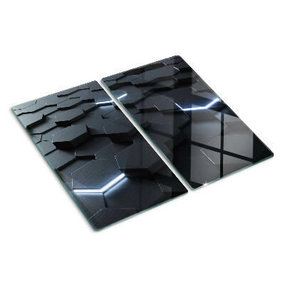 Glass kitchen board Hexagonal pattern with 3D effect