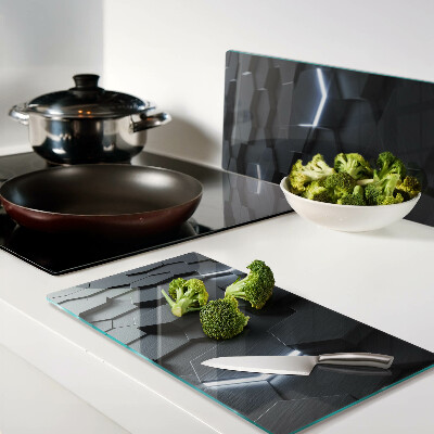 Glass kitchen board Hexagonal pattern with 3D effect