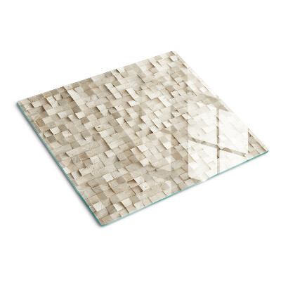 Glass kitchen board Mosaic motif in neutral shades