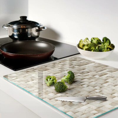 Glass kitchen board Mosaic motif in neutral shades