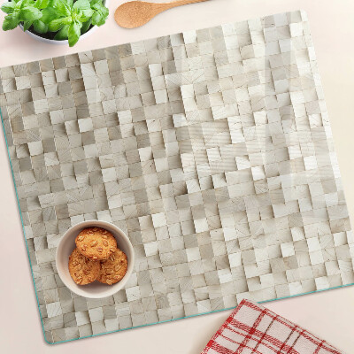 Glass kitchen board Mosaic motif in neutral shades