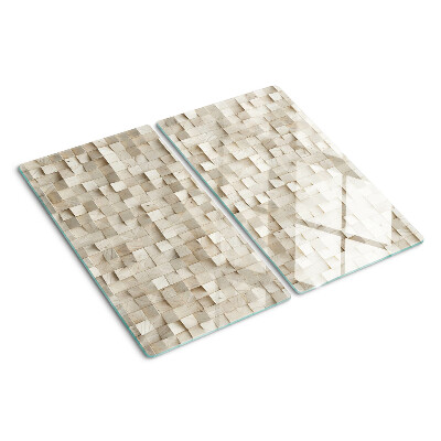 Glass kitchen board Mosaic motif in neutral shades