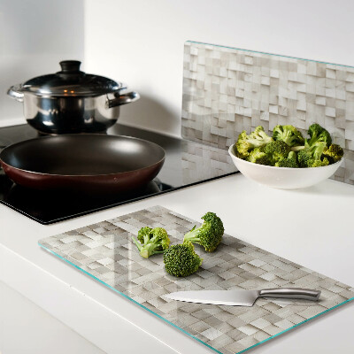 Glass kitchen board Mosaic motif in neutral shades