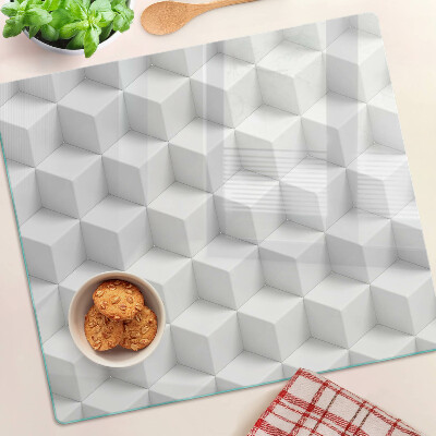 Glass chopping board 3D Hexagonal Pattern