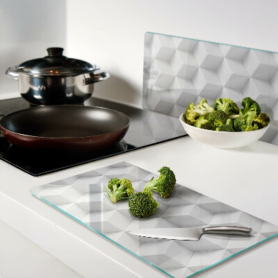 Glass chopping board 3D Hexagonal Pattern