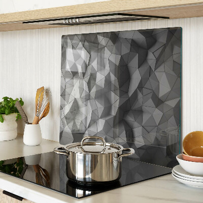 Glass chopping board Abstract geometric pattern in shades of gray