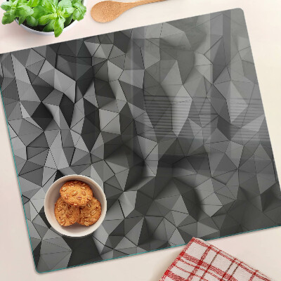 Glass chopping board Abstract geometric pattern in shades of gray